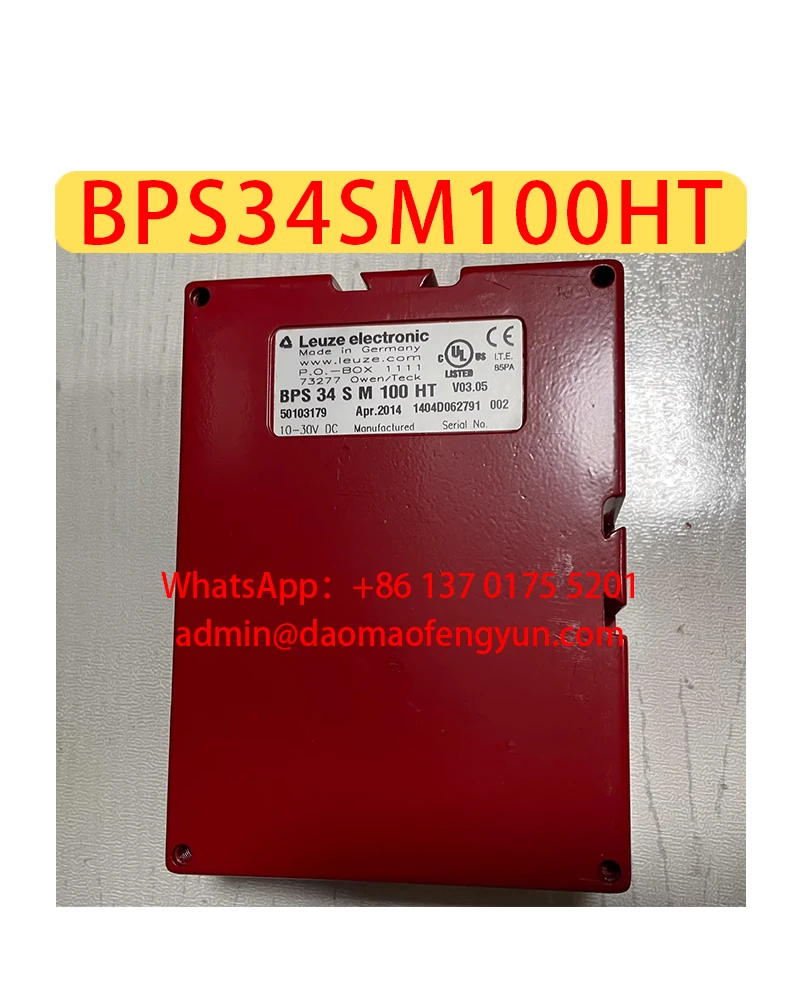 

BPS34SM100HT Used Sensor Module，Barcode Scanner，BPS 34 S M 100 HT，Fast shipping