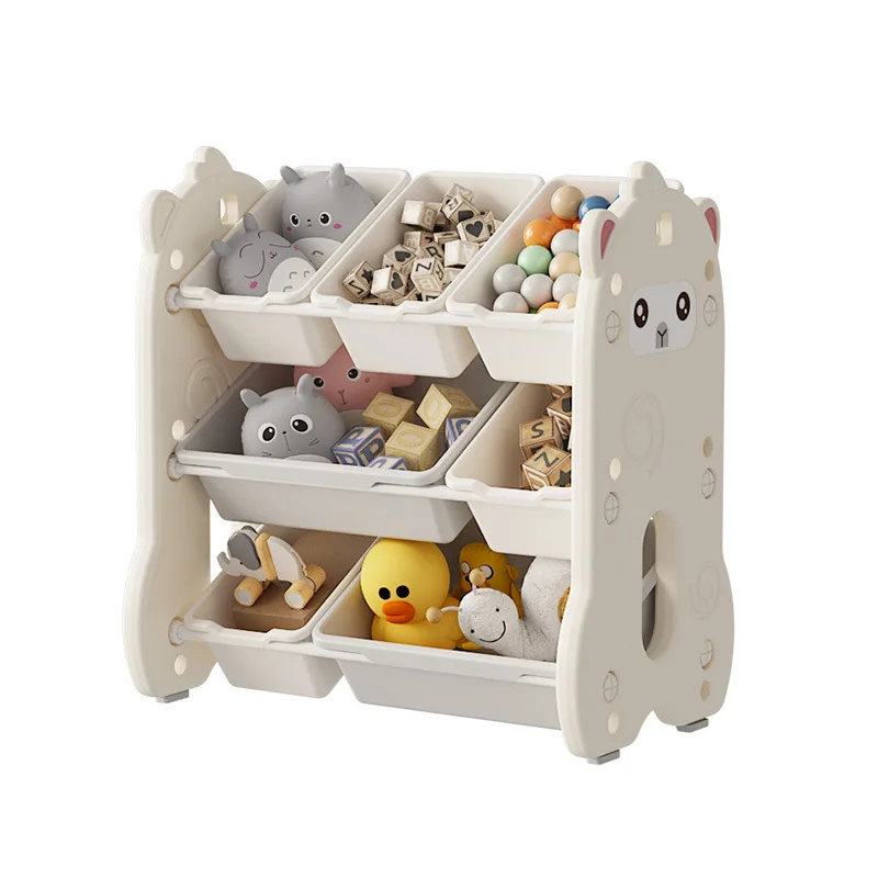 Kids Storage Cabinet, Large Capacity Multi-Layer Organizer, Drawer Style Shelving Unit for Toys and Items, Living Room Furniture