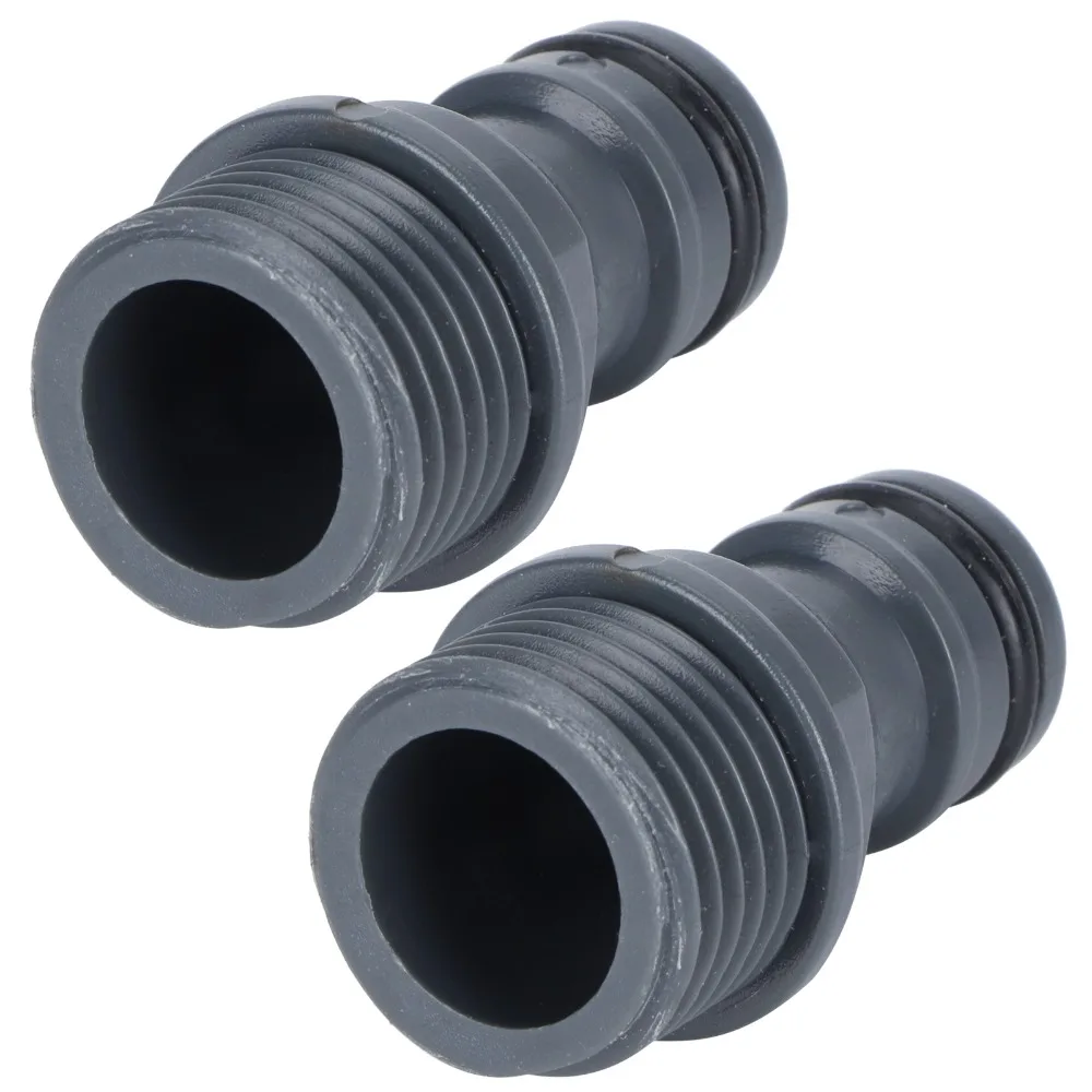 4PCS G1/2 Male Thread Garden Hose Quick Connector Quick Release Black Grey G1/2 Male Thread Connector Plastic Garden Hose Nipple