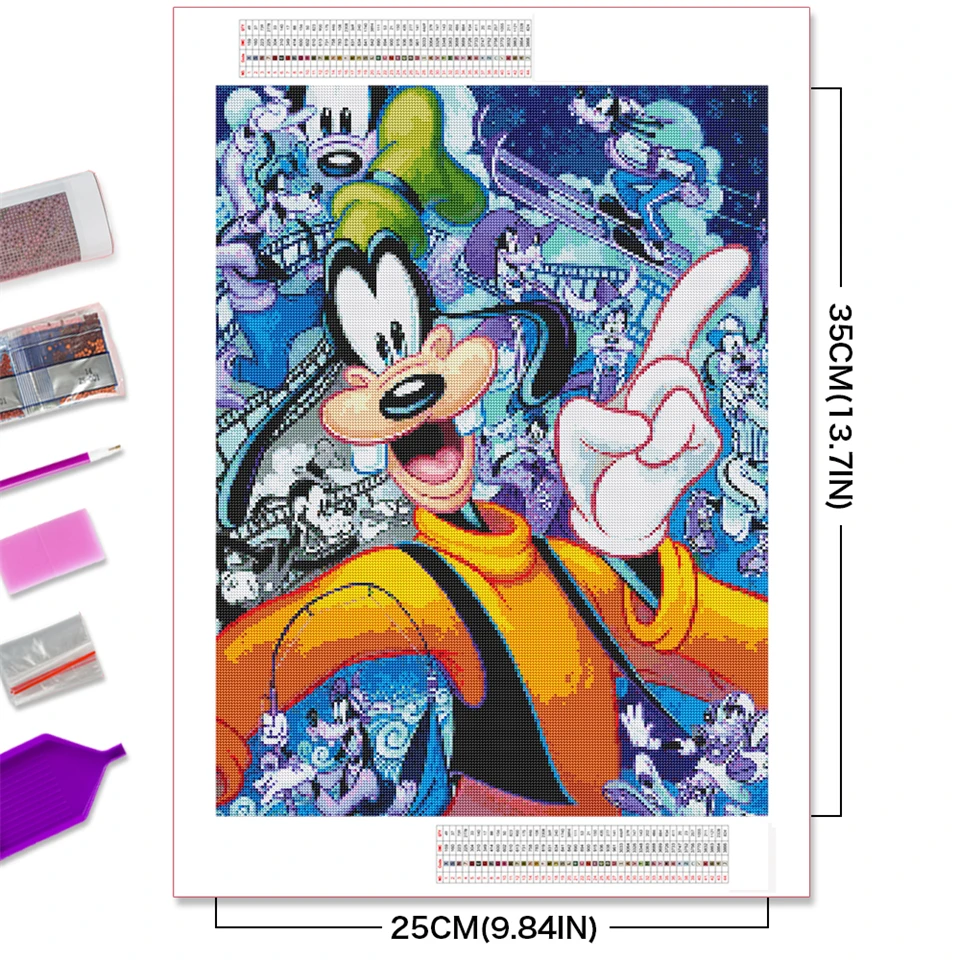 Disney Minnie Diamond Painting Mickey Mouse Diamond Mosaic Donald Duck Goofy Full Kits Embroidery Cartoon DIY Art Decor For Home