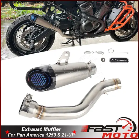 Motorcykelljuddämpare Avgasrörssystem För Harley Pan America 1250 RA1250 RA1250S 2021-2024 RA1250SE Ljuddämpartillbehör Delar 6 best sales Harley-ljuddämpare - №2