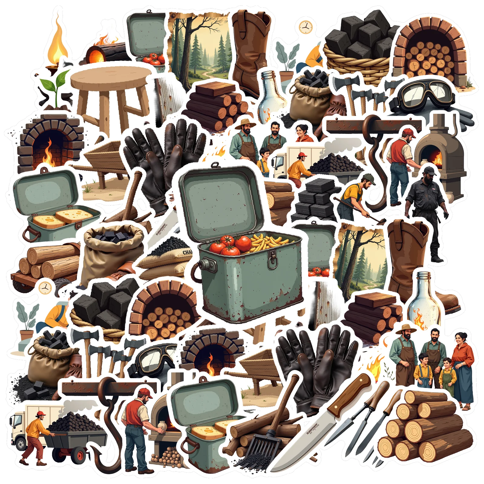 35pcs-100pcs Cartoon Stickers Detailed PVC Sticker Graffiti Decals For Laptop Luggage Scrapbook Diary Sticker Guitar DIY