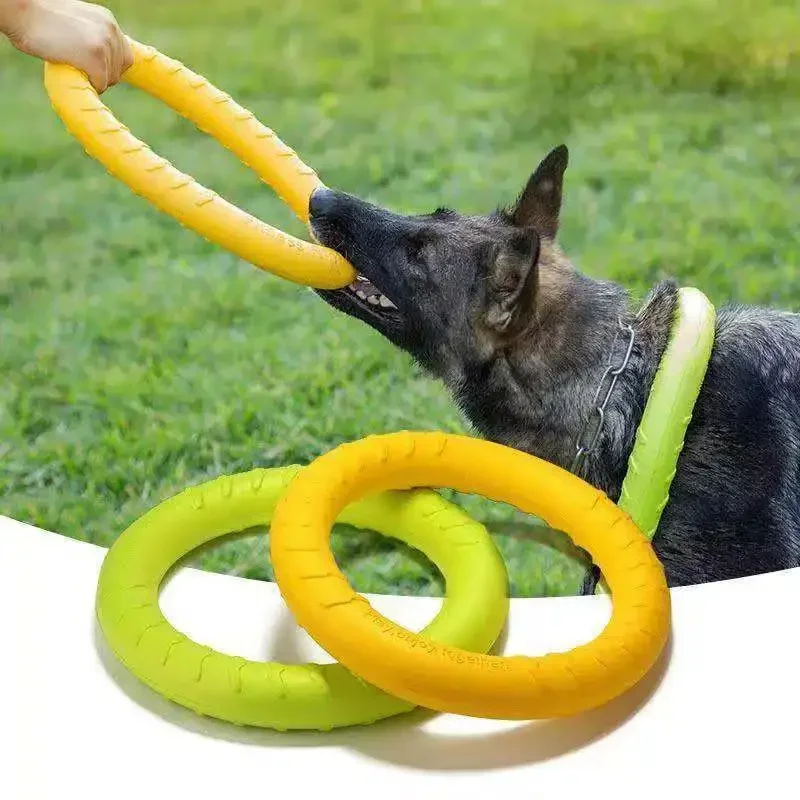 Dog Toys Pet Flying Disk Training Ring Puller Anti-Bite Floating Interactive Supplies Dog Toys Chewing dog toys for small dogs