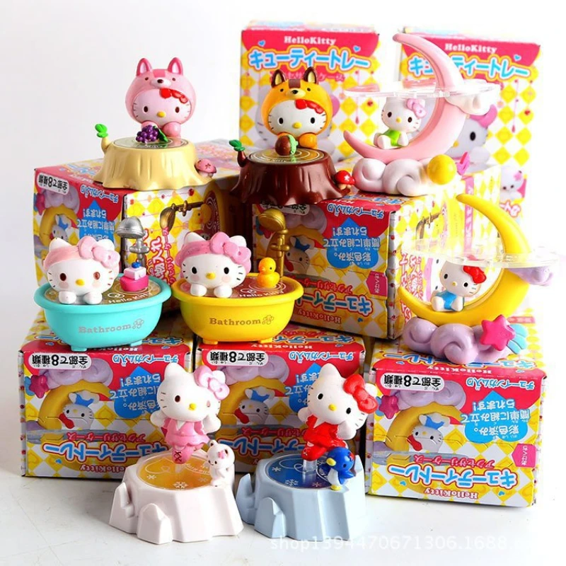 Sanrio Hello Kitty слепая коробка орнамент кавайная кукла детские игрушки аниме периферийные устройства детская ловушка машина украшение дома