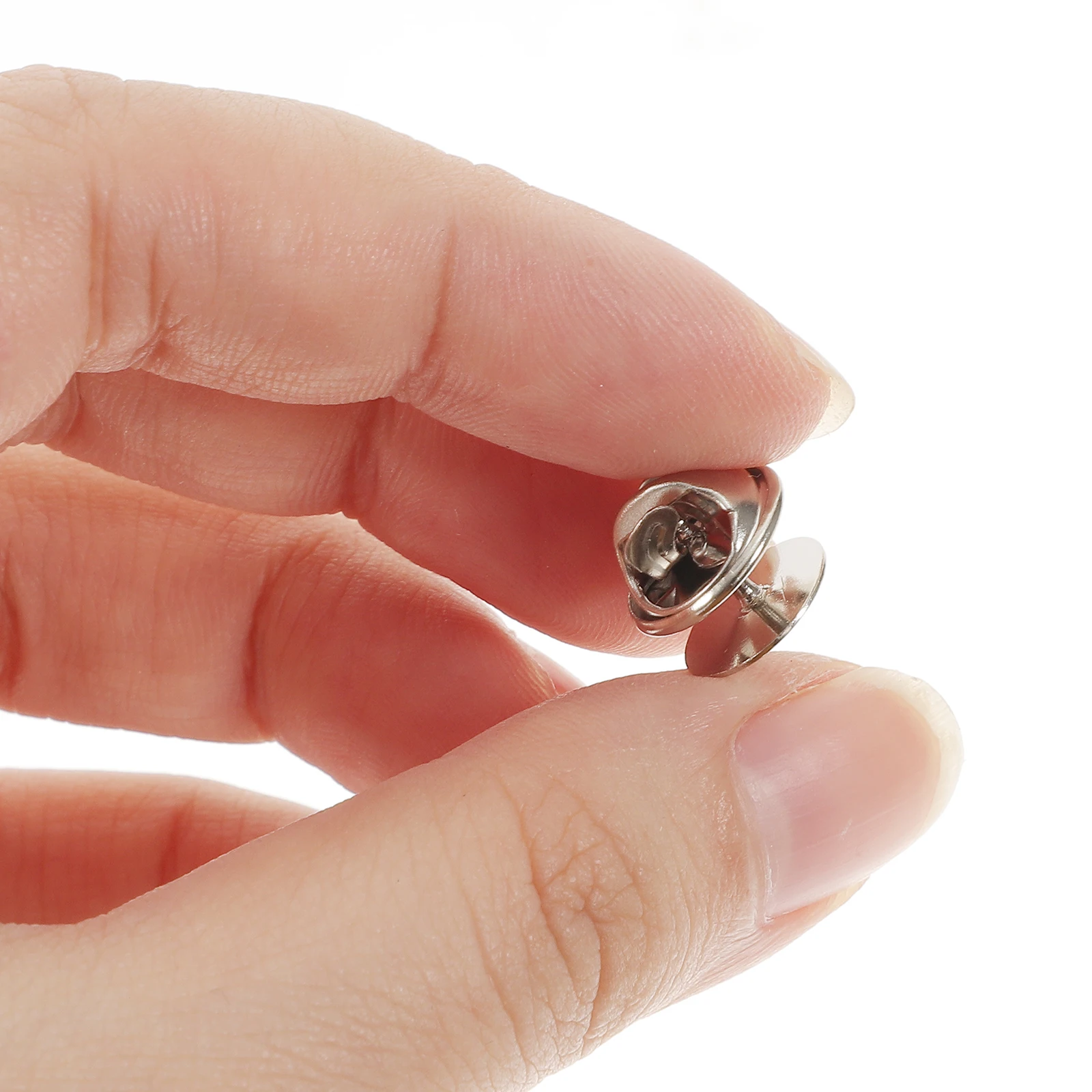 

50Sets Metal Hat Pin Set Stainless Steel Locking Pin Backs for Enamel Pins Brooch Tie Tack Badge Name Tag Craft DIY