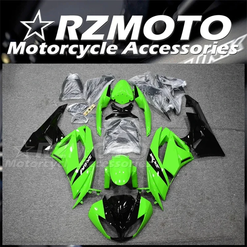 4Gifts New ABS Motorcycle Fairings Kit Fit For KAWASAKI ZX6R 636 2009 2010 2011 2012 09 10 11 12 Bodywork Set Custom Green Black