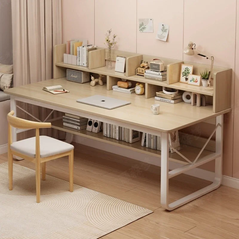 

Computer desk bedroom home student study simple writing bookshelf integrated simple