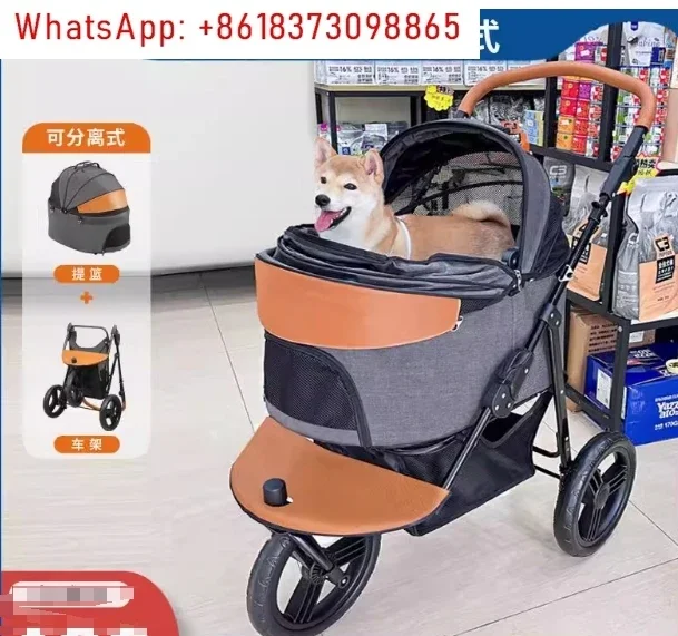 Dog Stroller for Medium Small Dogs, 3in1 Pet Stroller Dog Cat Jogger Stroller 3 Wheels with Detachable Dog Carriage