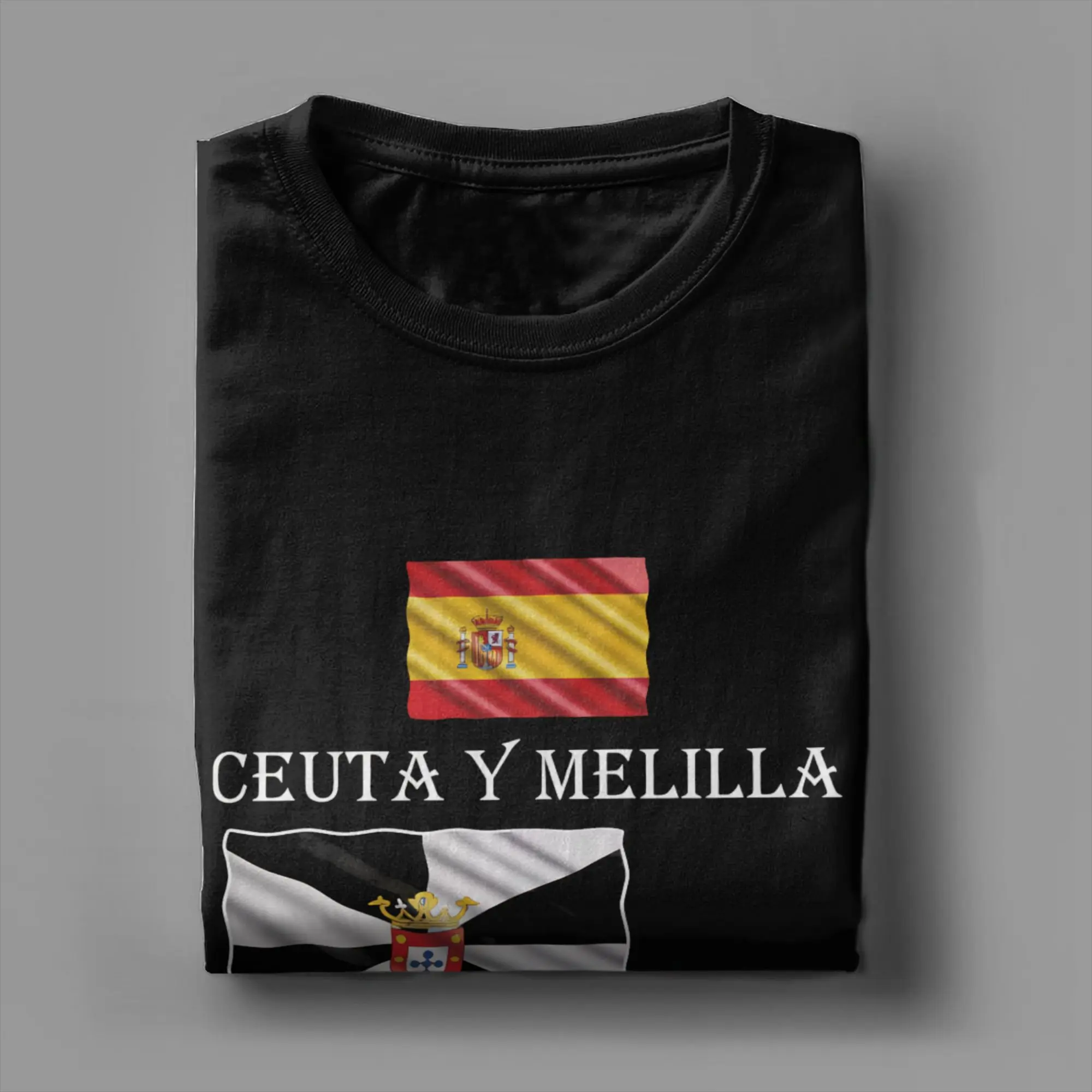 Men Ceuta and Melilla  T Shirt Two Spanish Cities Cotton Clothes Awesome Short Sleeve Round Collar Tees Birthday Present T-Shirt