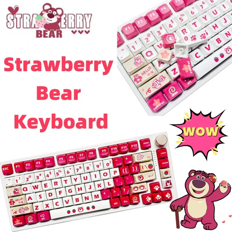 

Disney Lotso Keycaps PBT Five-Sided Sublimation Cute diyXDA Height Thai Russian Mechanical Keyboard Cross Switch Universal