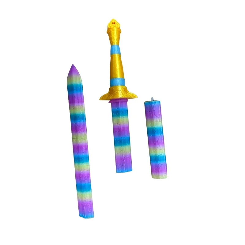 Fantasy Rainbow Cosplay Lights Sword Weapons Roleplay Props for Girl Group Idol Halloween Carnival Costume Accessories