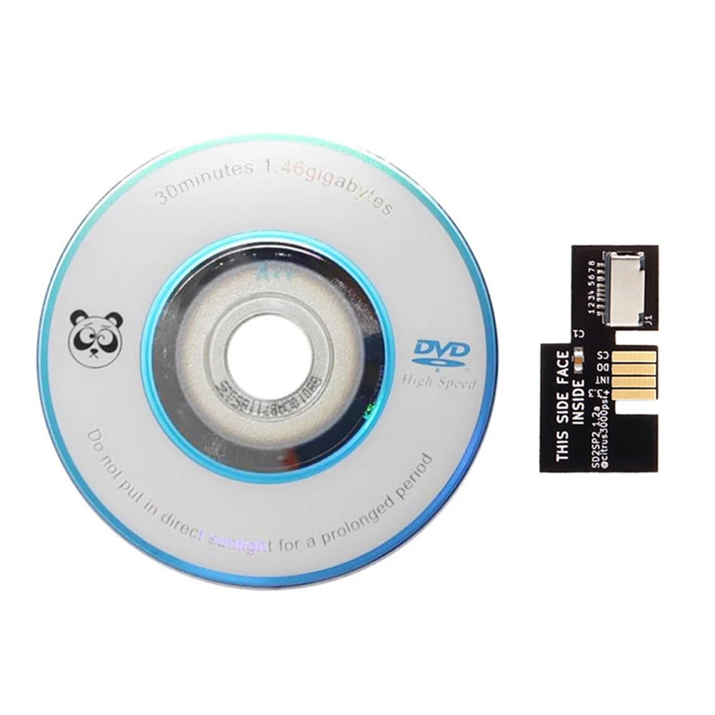 SD2SP2 Adapter with Disc TF Card Reader Replacement + Swiss Boot Disc Mini DVD for Nintend Gamecube NTSC