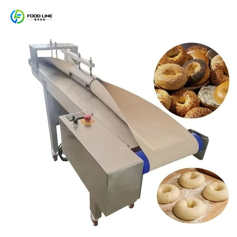 Customized Industrial Bagel Making Machine Electric Bagel Forming Boiling Machine Set For Food Processing Line