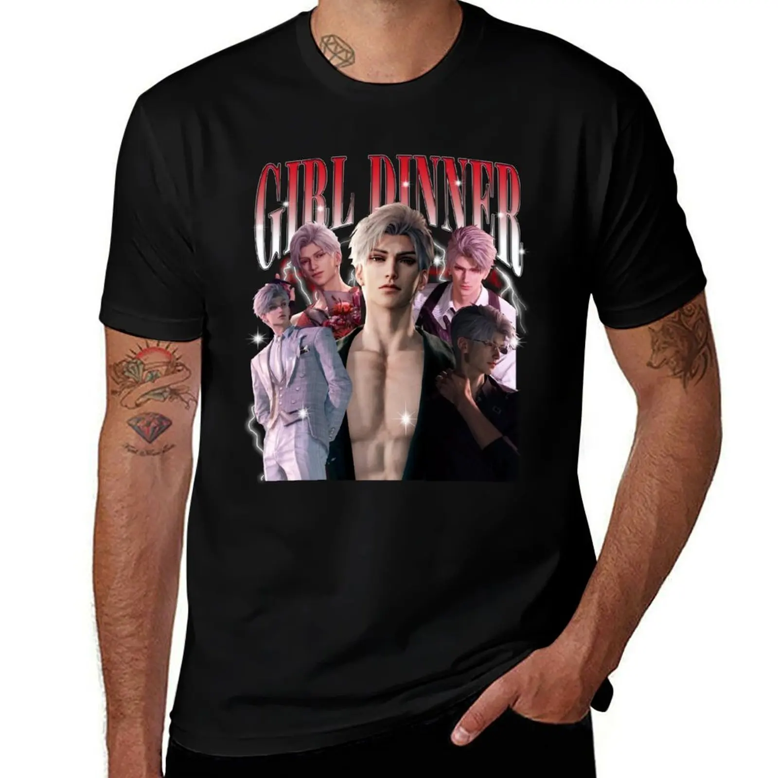 

Sylus Love And Deepspace LDS Girl Dinner Game Poster T-Shirt customs tees funny costumes mens t shirts top quality