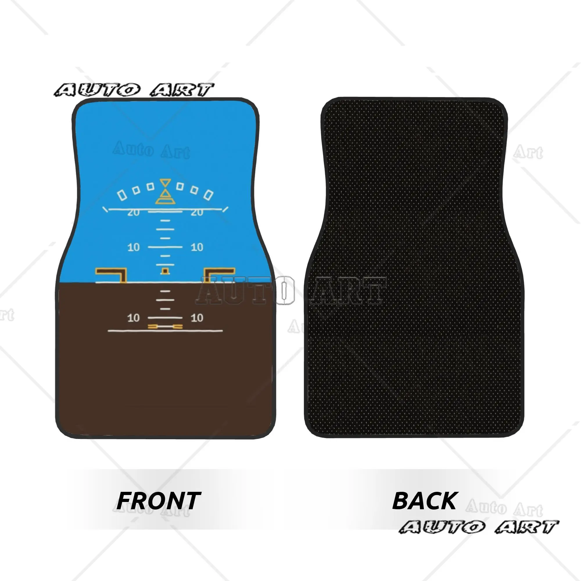 Attitude  Car Floor Mats of 4 Pieces Flight Pilot Airplane Aviation Aviator Universal Car Front Rear Carpets Foot Mats