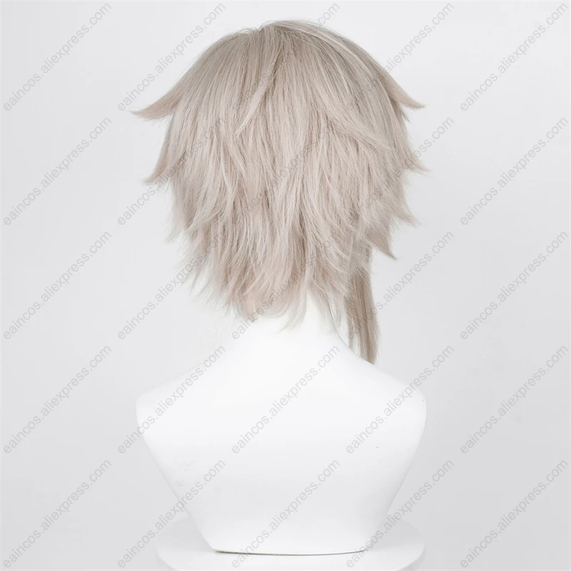 Parrucca cosplay Anime Atsushi Nakajima Parrucche sintetiche resistenti al calore per capelli corti da 30 cm