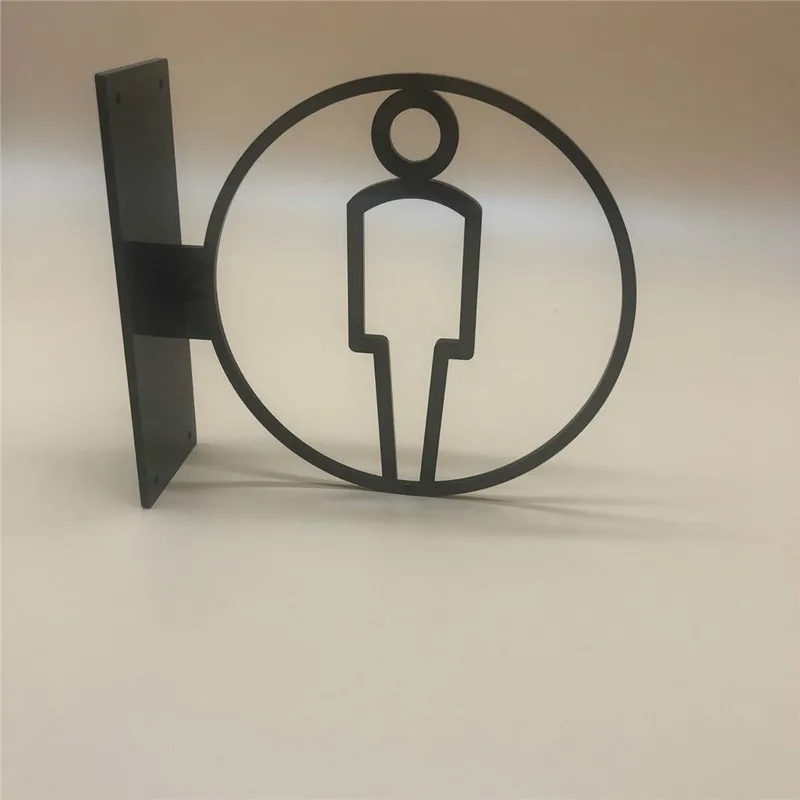 3D Side Mount Wc Signs Door Sticker Men & Women Restroom Toilet Sign Doorplate Tips Guide Creative Signage Acrylic Plaque