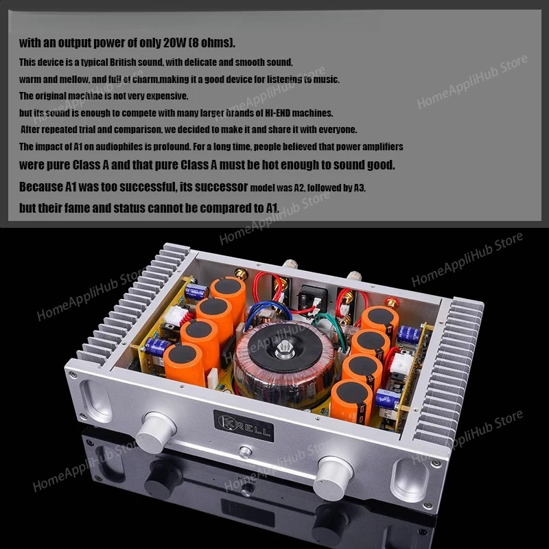 Reference A1 Class A Power Amplifier 20w Sound Warm 2-channel HIFI Amplifier Audio Fever-grade Power Amplifier