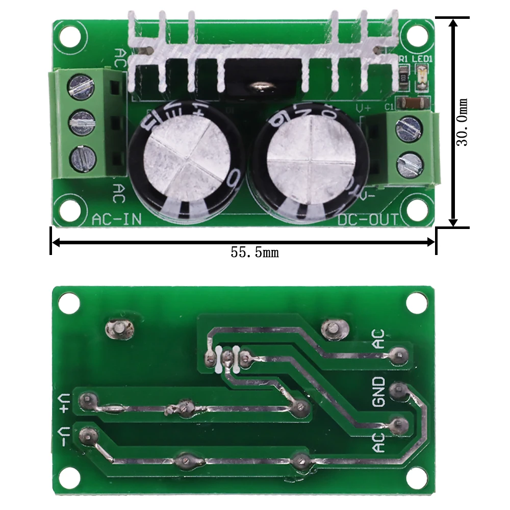 1/5/10PCS Dual power to single power rectifier filter board dual power transformer to single power board single power board 8A