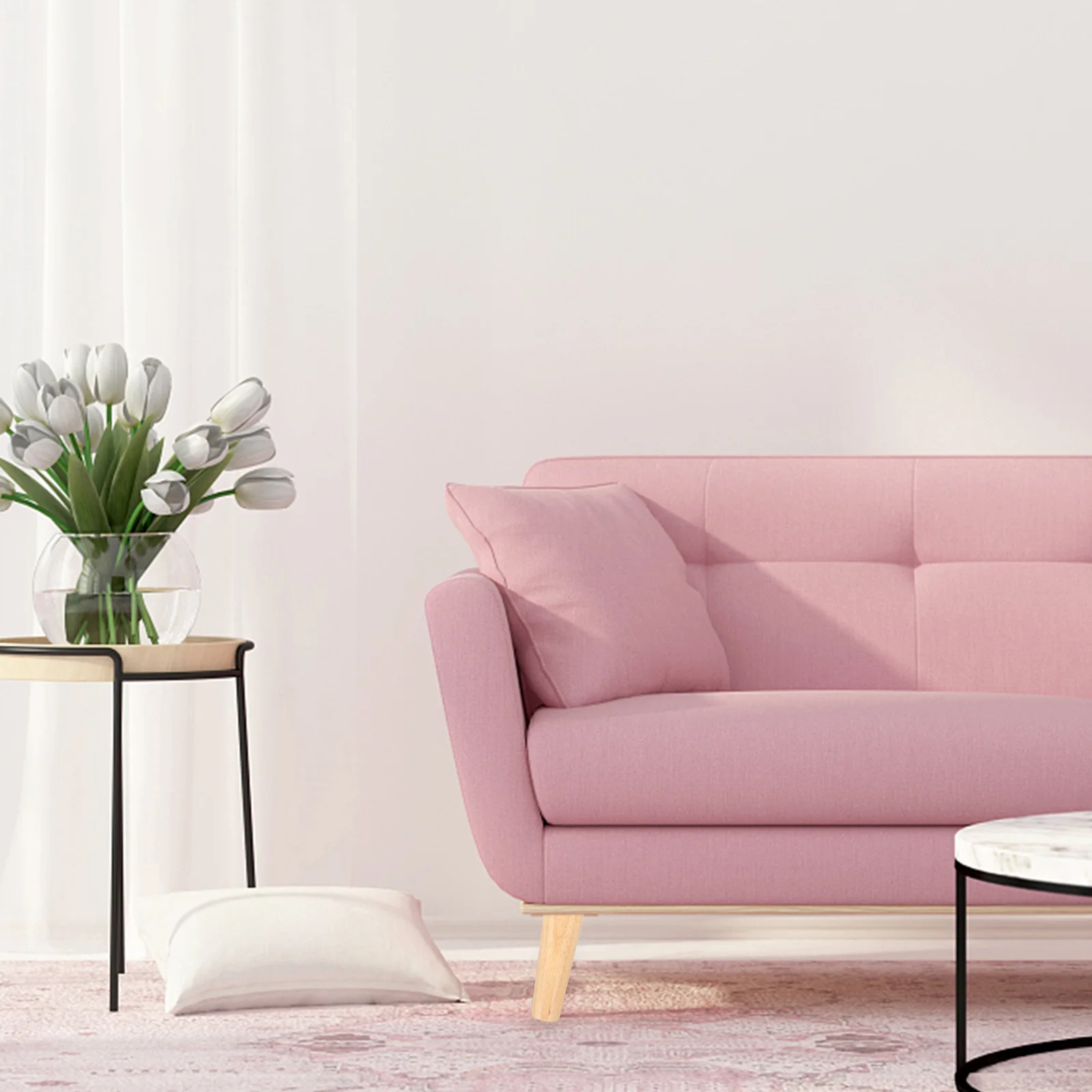 

4Pcs Solid Wood Furniture Legs Smooth Surface No Cracks Environmental Coating Sofa Chair Table Sofa Replacement Legs