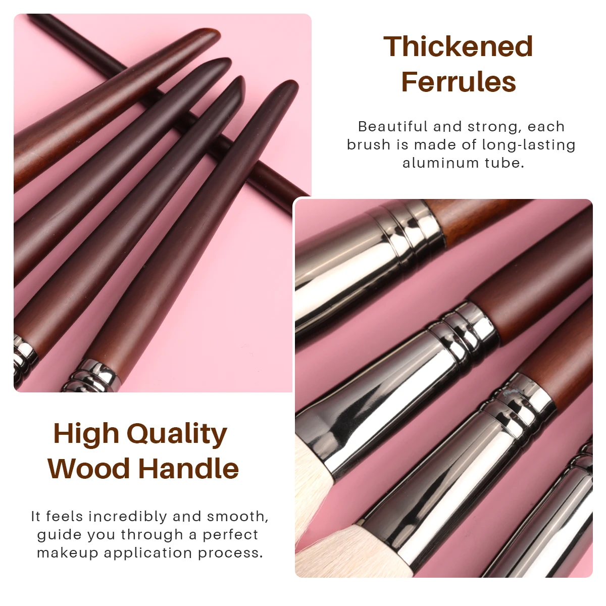 Natural Hair Professional Makeup Brush Set Cosmetic Tools Brushes Kit for Make Up Synthetic Foundation Set Concealer