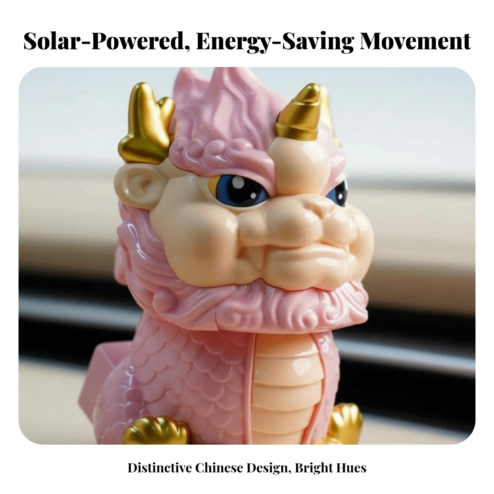 

Солнечная фигурка танцующего льва с качающейся головой, китайский талисман на приборную панель, креативный подарок