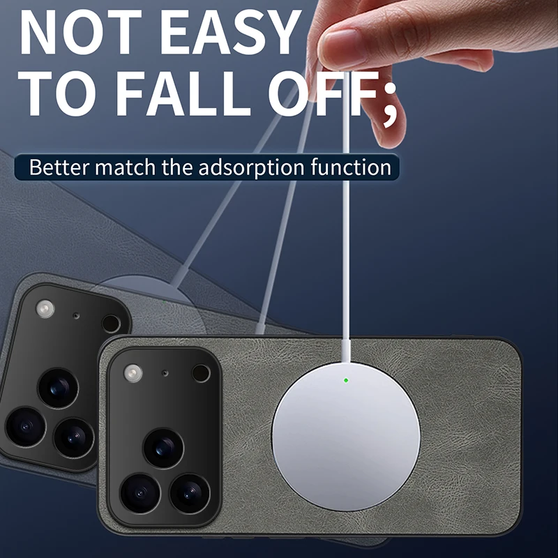 آيفون 17 برو ماكس الهواء البرق نمط نابا المغناطيسي حالة الهاتف TPU #4