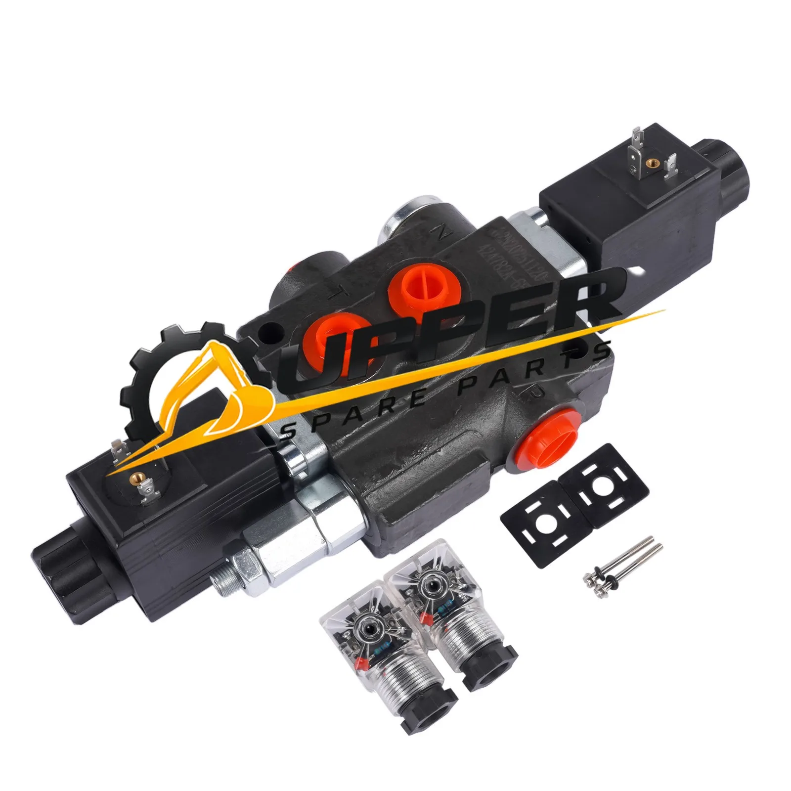 1 Spool Solenoid 12V DC 13 GPM 3600 PSI Hydraulic Control Valve Double Acting