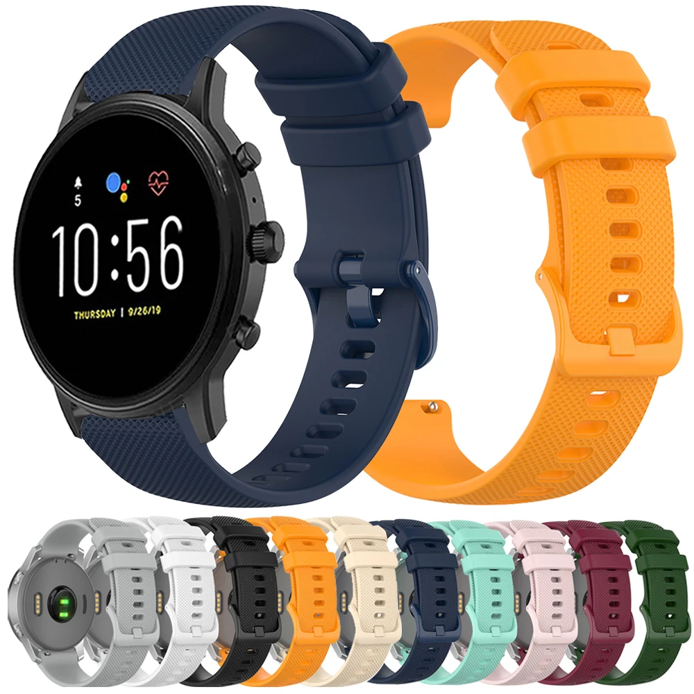 Soft Silicone Strap For Fossil GEN 6 44mm Band For Fossil GEN 5 5E 44mm/GEN5 LTE 45mm Bracelet 22mm Sport Smartwatch Wristbands