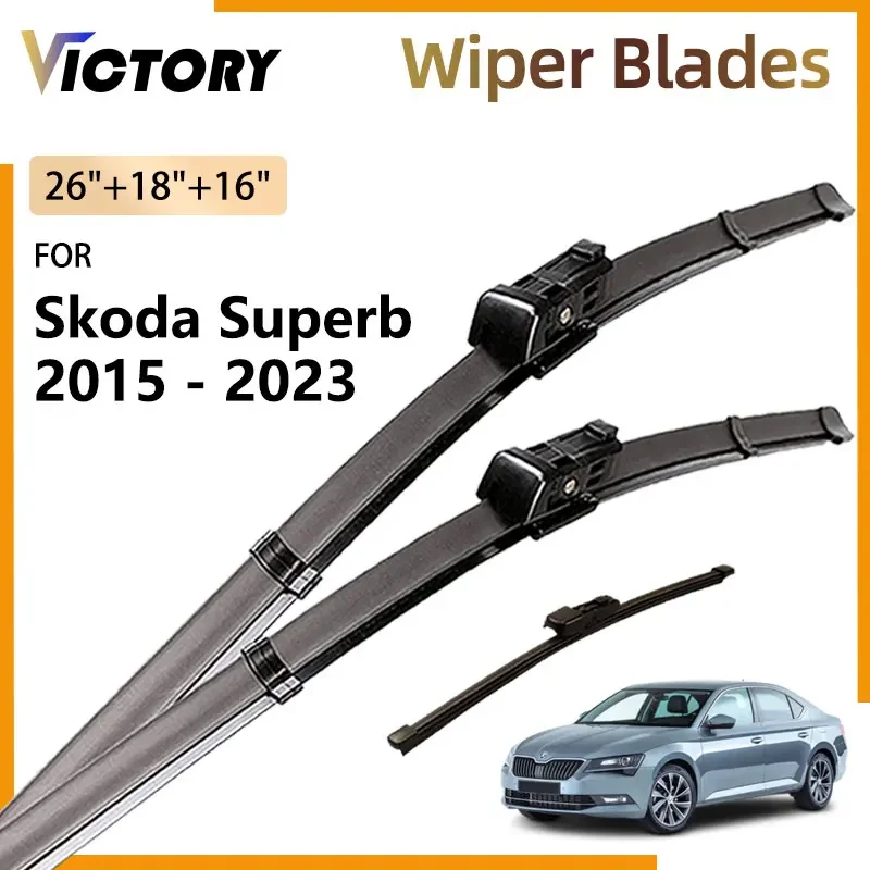 Front Rear Wiper Blade For Skoda Superb 3 2015 - 2023 2022 2021 2020 2019 2018 2017 2016 B8 3V Combi Windshield Windscreen Brush