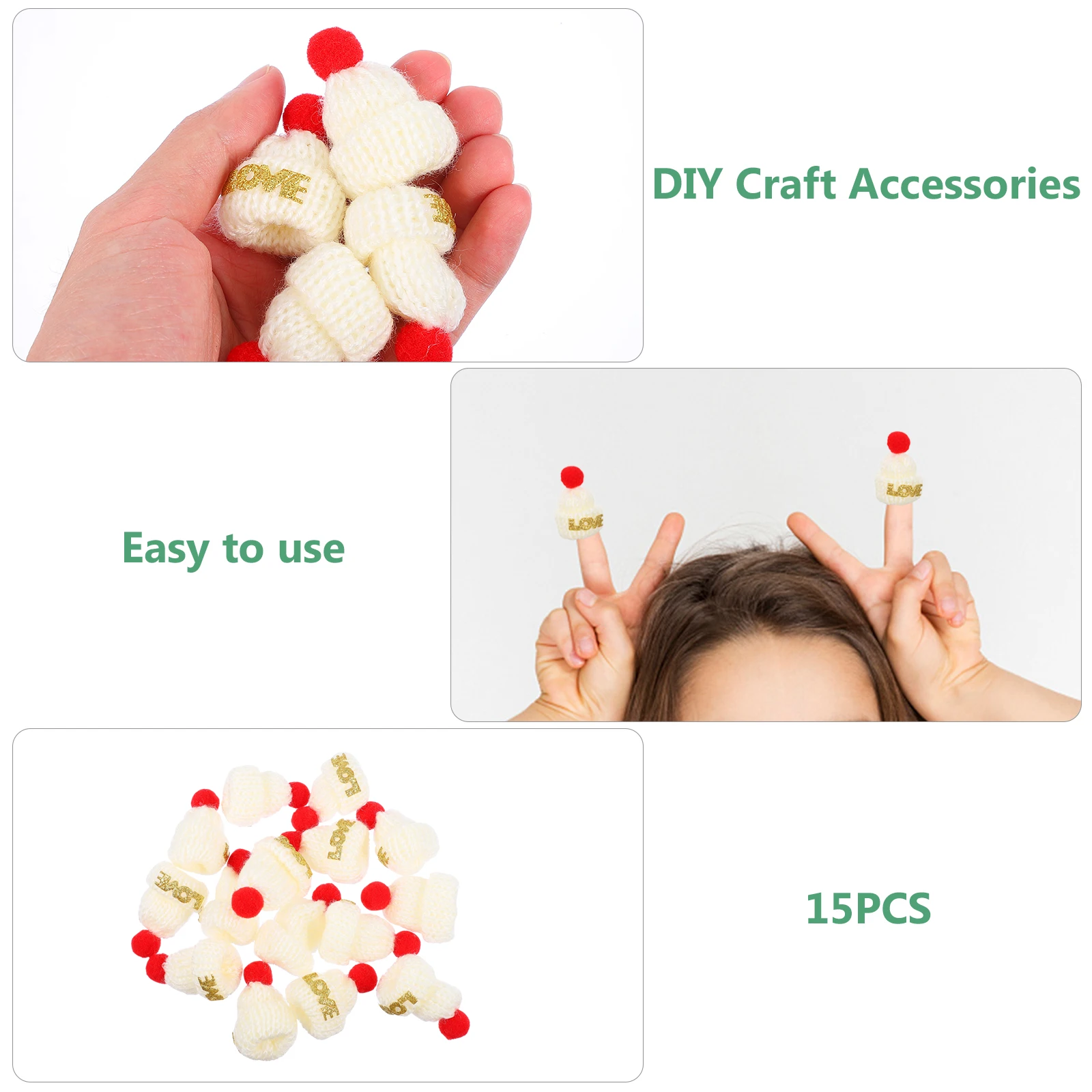 

15pcs Mini Christmas Hats Decorative Accessories For Hairpins Brooches Diy Crafts Party Favors Tree Ornaments Xmas Decor