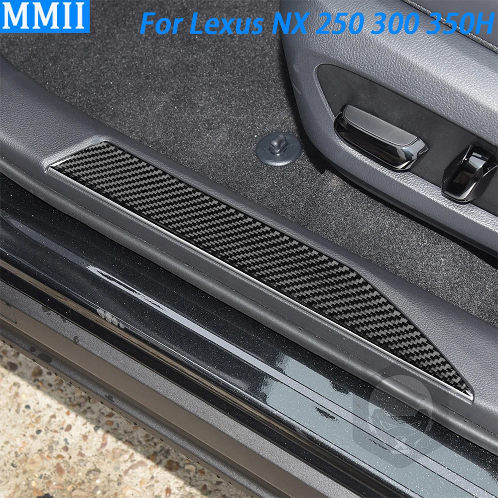 

For Lexus NX 250 300 350H 2022-2024 Carbon Fiber Inner Door Sill Decorative Strips Car Interior Decoration Accessories Sticker