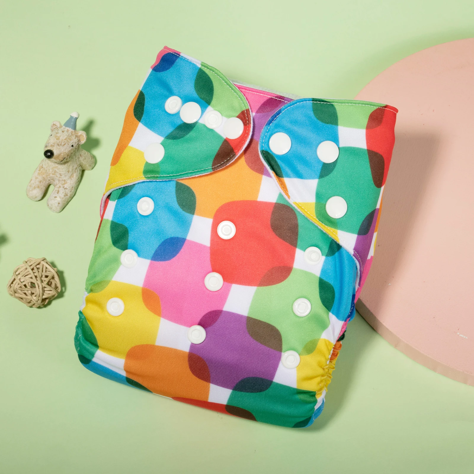 1 قطعة حفاضات الطفل القماش ALVABABY صديقة للبيئة الطفل القماش الحفاض يستقر قابل للتعديل جيب حفاضات قذيفة