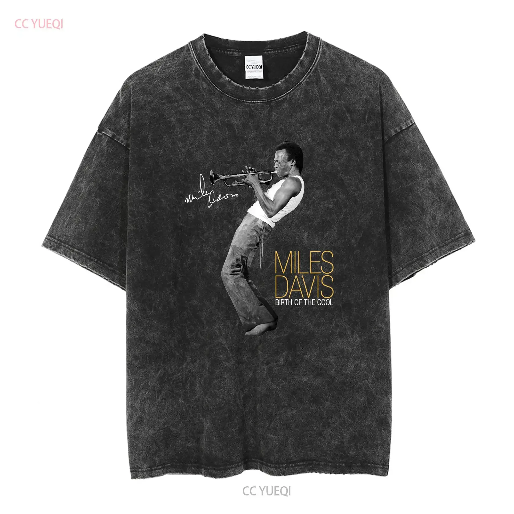 Vintage Miles Davis Logo Men S 5XL T Shirt 1NG719 long or short sleeves vintage Washed designer clothes Top For Everyday Wear