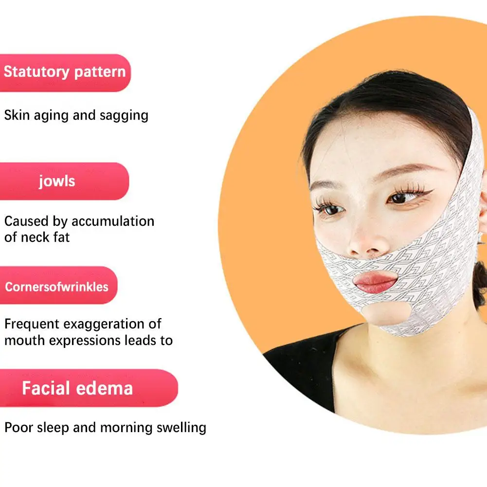 Respirável V Face Cheek Lift Up Band, máscara facial fina, reduzir o queixo duplo, V-Line Shaping Bandage, Anti-Rugas Tensão, Cinto Refirmante