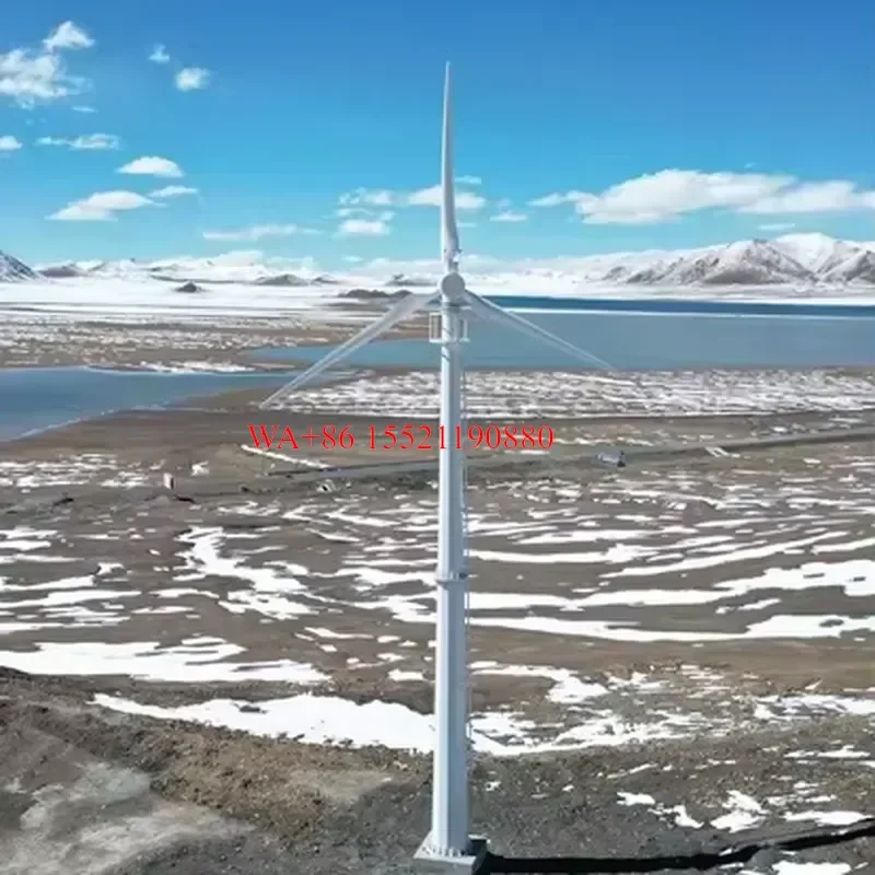 WMWMNU 100kW Horizontal Axis Wind Turbine System 3 Blades 19m Rotor Diameter for Home Use Wind Power Generation