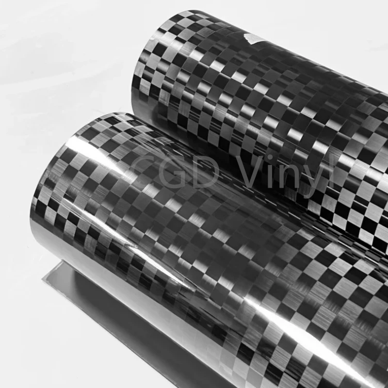 High-quality PET square carbon fiber glossy ethylene cling film is suitable for packaging automobiles and motorcycles