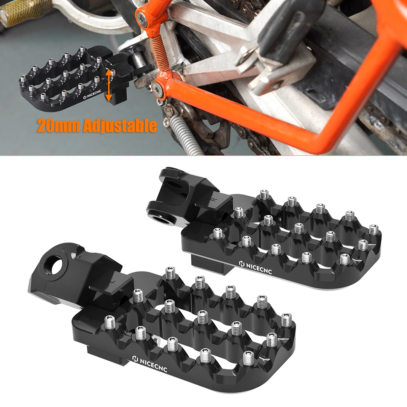 For KTM 690 Enduro R SMCR 08-24 790 890 Adventure/R 19-2024 Husqvarna 701 Enduro 701 SM Norden 901 Footrest Footpegs Foot Pedal