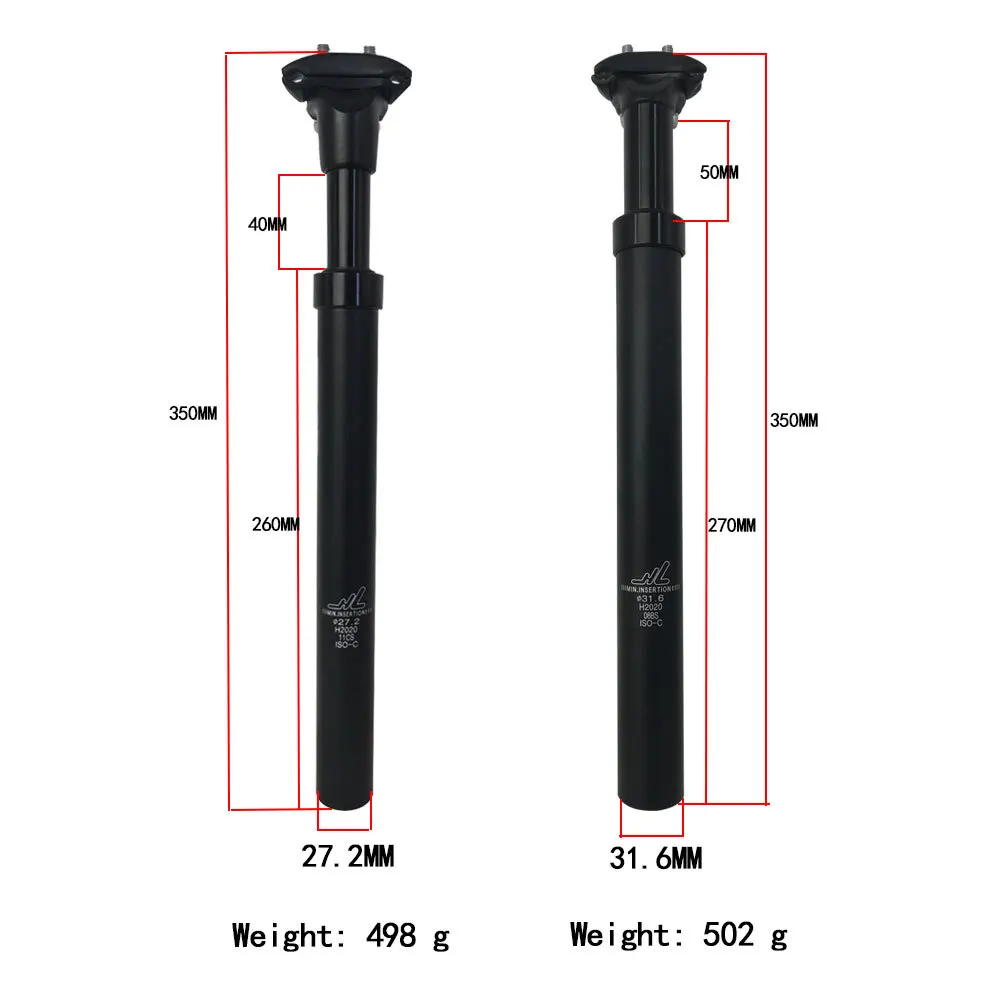 ZOOM Mountain Bike Shock Absorber Seat Tube, Aluminum Alloy Casing, 28.6mm, 30.0mm, 30.4mm, 30.8mm