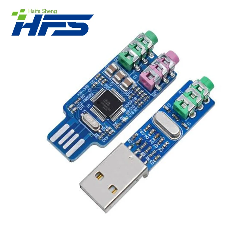 Módulo de placa decodificadora Mini PCM2704 CM108 USB DAC HIFI USB, tarjeta de sonido, alimentación USB DAC para Arduino Raspberry Pi, 16 Bits, 5V