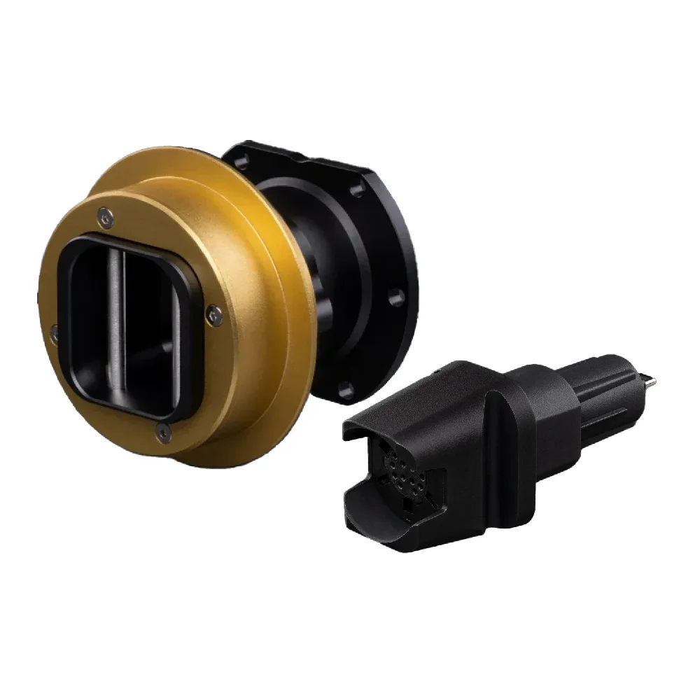 Pacote QR2 Pro em estoque (tipo C) para base Fanatec, lado da roda QR2 Pro e liberação rápida lateral da base QR2 (porta tipo C)