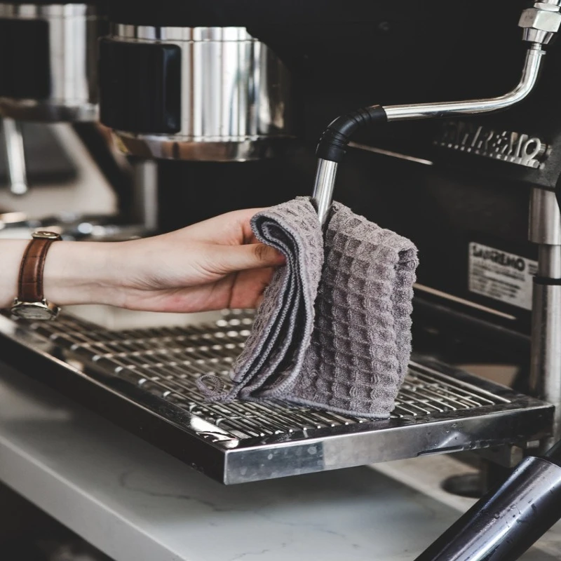 Streak Free Lint Free Coffee Cleaning Towels Microfiber High Absorbency Barista Cloths Espresso Machine Portafilter Wipes