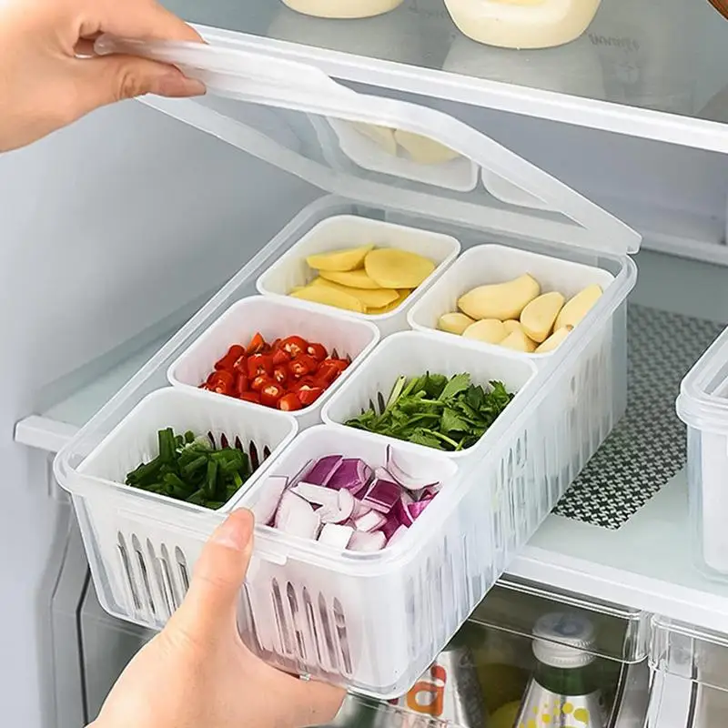 

6PCS Removable Individual Plastic Food Containers for Pantry Organization and Storage Stackable Meal Prep Containers Reusable