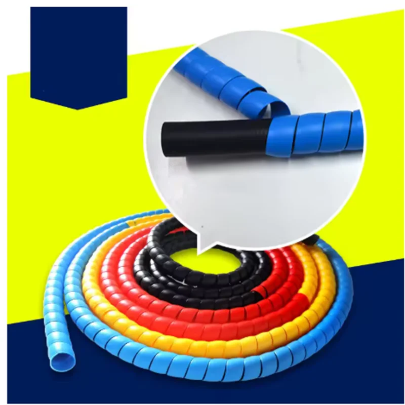 2/5/10meters 10mm Line Organizer Pipe Protection Flexible Spiral Wrap Winding Cable Wire Protector Cable Sleeve Cover Tube