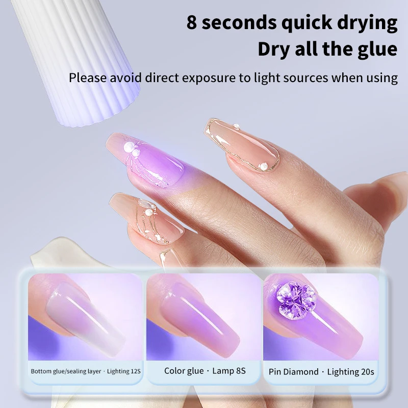 สาย USB เล็บไฟฉายปากกา Mini UV LED โคมไฟเล็บเครื่องมือถือ Quick Drying เคลือบเงาเจล Curing เครื่องเป่าเล็บ