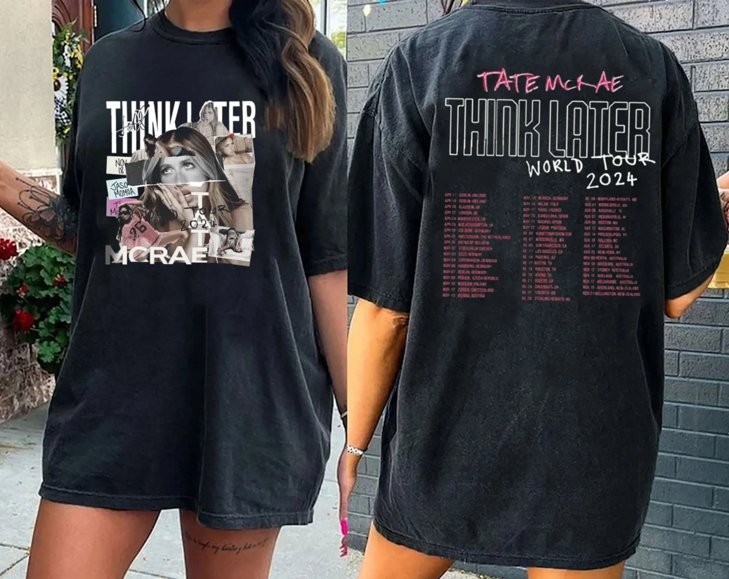 Tate Mcrae T-shirt The Think Later World Tour Fan Gift 2024 Concert