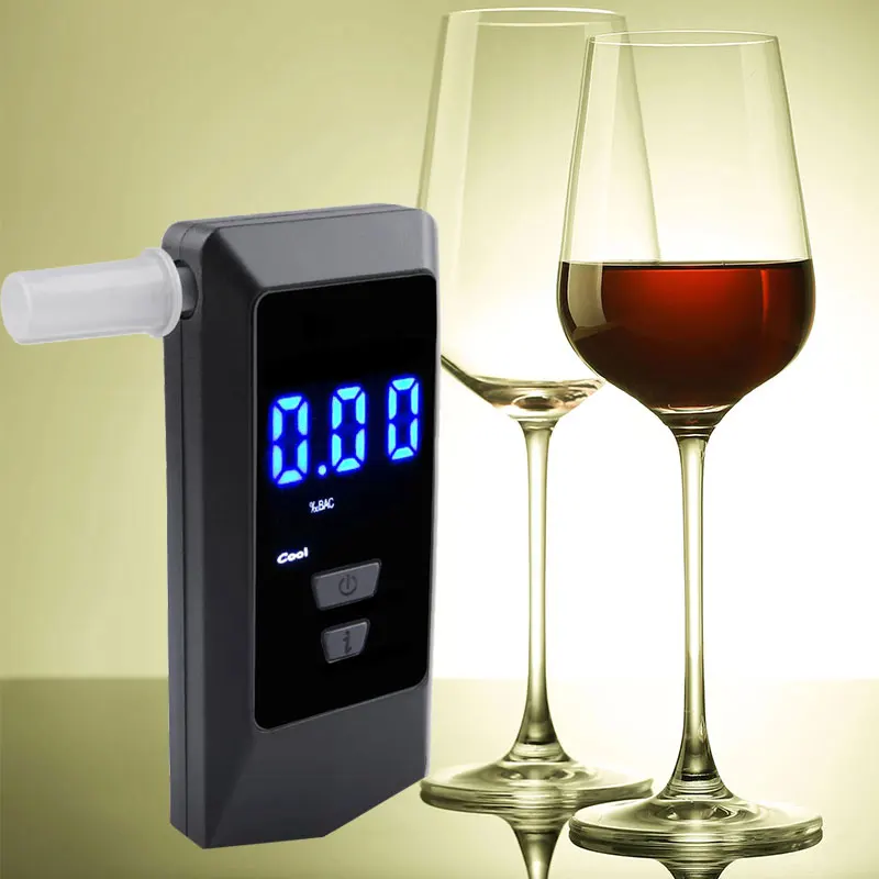 Alcohol Tester Rechargeable Digital Breath Tester Breathalyzer Gas Alcohol Detector for Personal & Professional Use