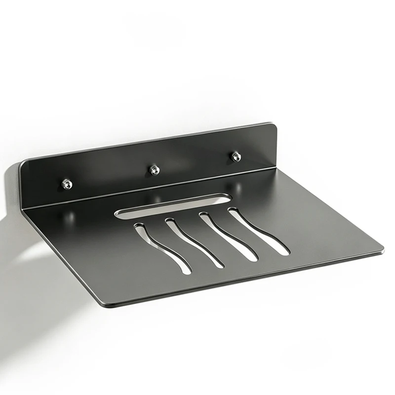 Nail-Free Self Adhesive Wall Floating Shelf, Heavy Load Wall Mount Stand for Indoor CCTV Camera WiFi Router Projector