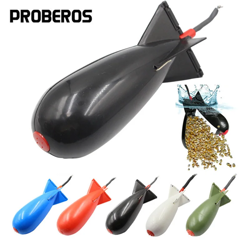 PRO BEROS Carp Fishing Rocket Feeder Spod Bomb Float Lure Bait Holder Spomb Pellet Rockets Feeders Position Gear Accessories