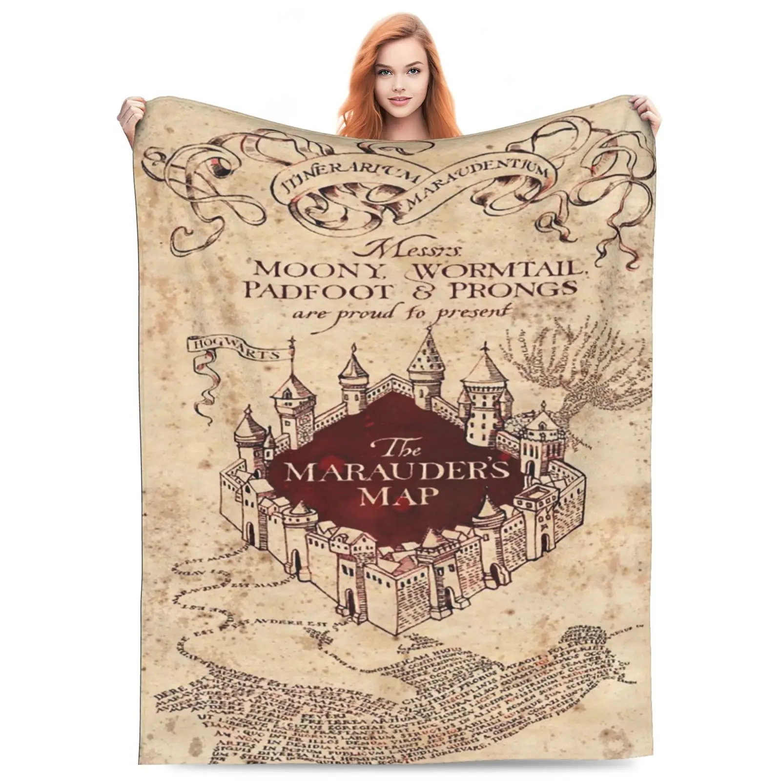 Ai Weier Extra Soft I Like Exercise Marauders Map Throw Blankets for Bedroom, Living Room, Outdoor Events